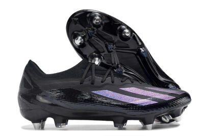Adidas X Crazyfast.1 SG Soft Ground Soccer Cleats - Black/Purple