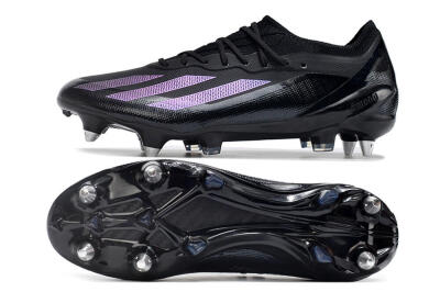 Adidas X Crazyfast.1 SG Soft Ground Soccer Cleats - Black/Purple