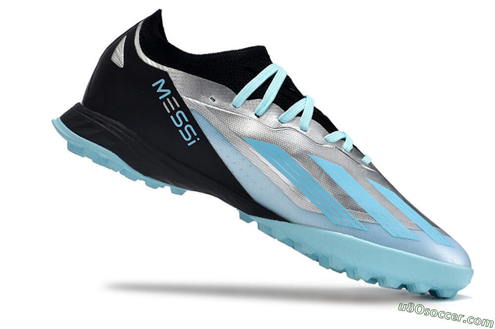 Adidas X Crazyfast.1 TF Artificial Turf Soccer Shoes - Blue/Silver/Black 4