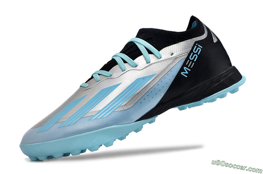 Adidas X Crazyfast.1 TF Artificial Turf Soccer Shoes - Blue/Silver/Black 5