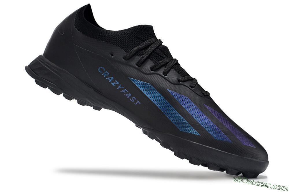 Adidas X Crazyfast.1 TF Artificial Turf Soccer Shoes - Black/Purple 4