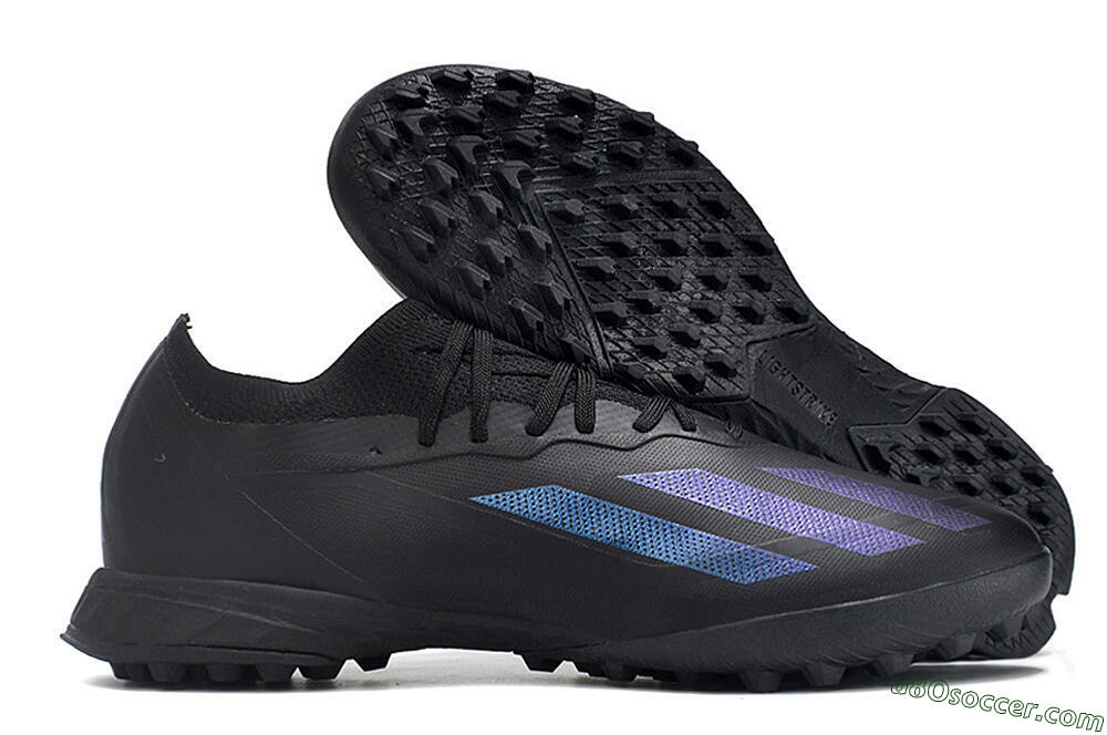 Adidas X Crazyfast.1 TF Artificial Turf Soccer Shoes - Black/Purple 1