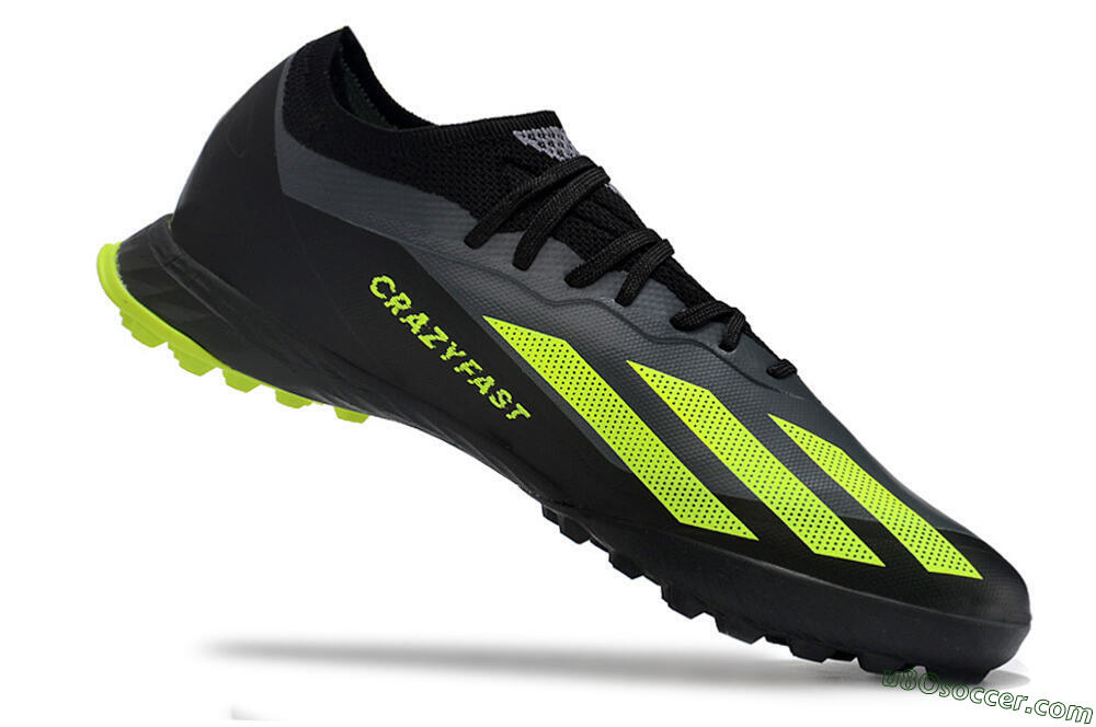 Adidas X Crazyfast.1 TF Artificial Turf Soccer Shoes - Black/Yellow 4