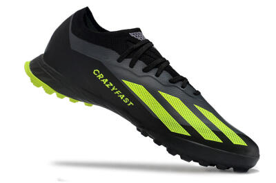 Adidas X Crazyfast.1 TF Artificial Turf Soccer Shoes - Black/Yellow