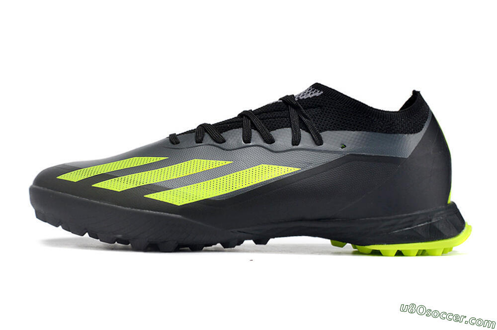 Adidas X Crazyfast.1 TF Artificial Turf Soccer Shoes - Black/Yellow 2