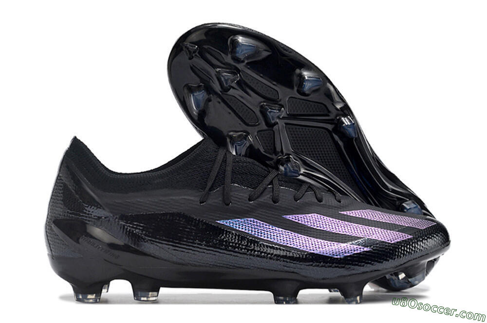 Adidas X Crazyfast.1 FG Firm Ground Soccer Cleats - Black/Purple 1