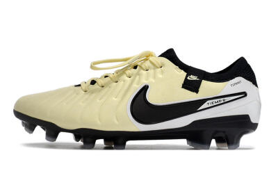 NikeTiempo Legend 10 Elite FG Firm Ground Soccer Cleats - Yellow/Black/White