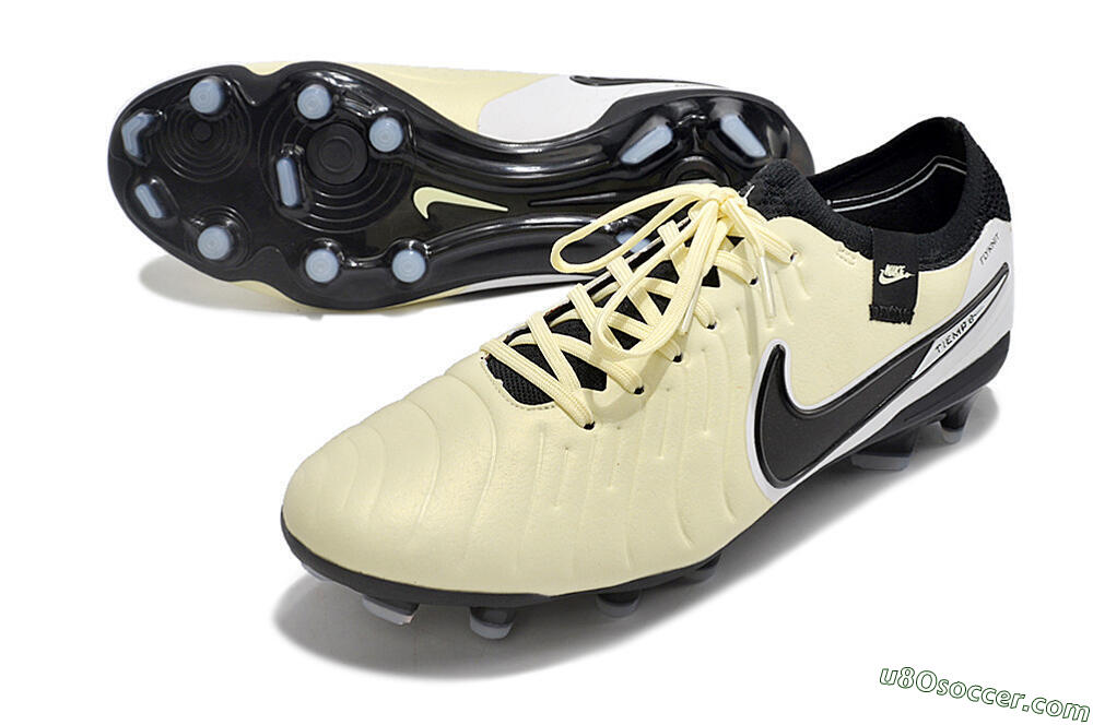 NikeTiempo Legend 10 Elite FG Firm Ground Soccer Cleats - Yellow/Black/White 3