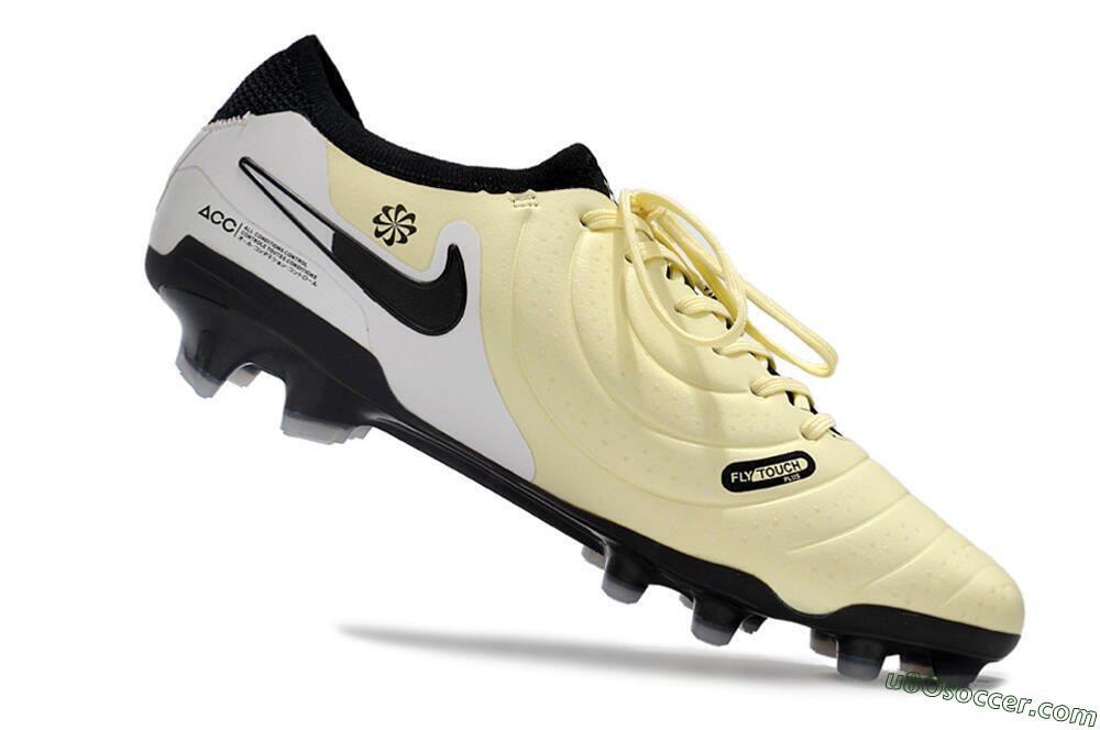NikeTiempo Legend 10 Elite FG Firm Ground Soccer Cleats - Yellow/Black/White 4