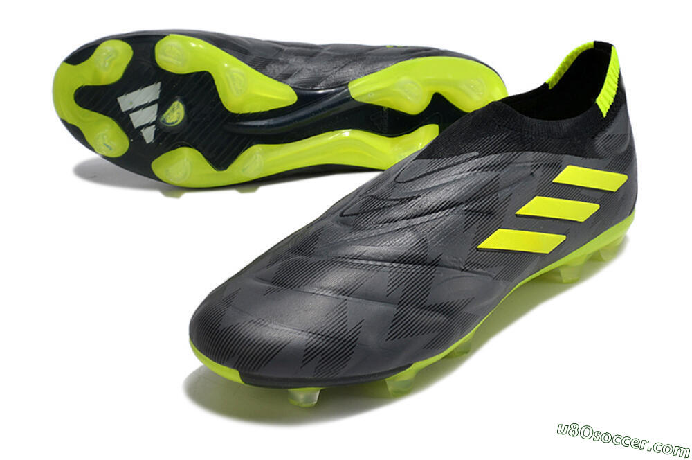 Adidas Copa Pure+ FG Firm Ground Soccer Cleats - Black/Green 3