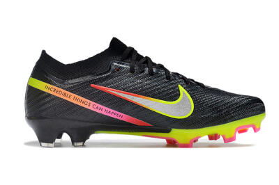 Nike Air Zoom Mercurial Vapor 15 Elite FG Firm Ground Soccer Cleats - Black/Silver/Green/Red