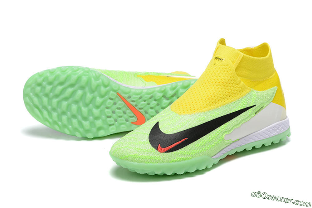 Nike Phantom GX Elite TF Artificial Turf Soccer Shoes - Yellow/Green/Black/Red/White 3