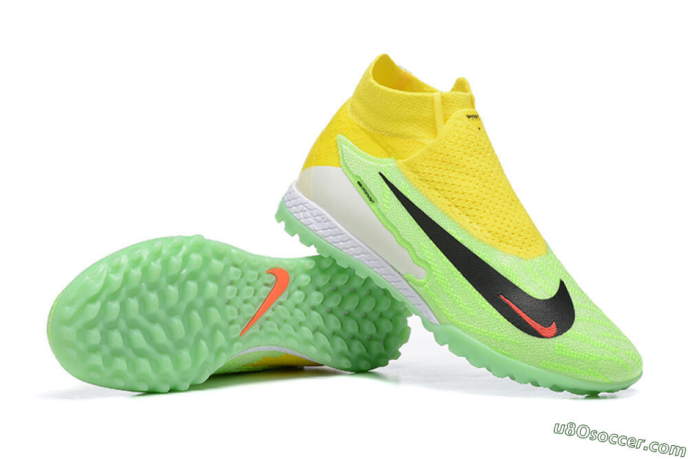 Nike Phantom GX Elite TF Artificial Turf Soccer Shoes - Yellow/Green/Black/Red/White 4