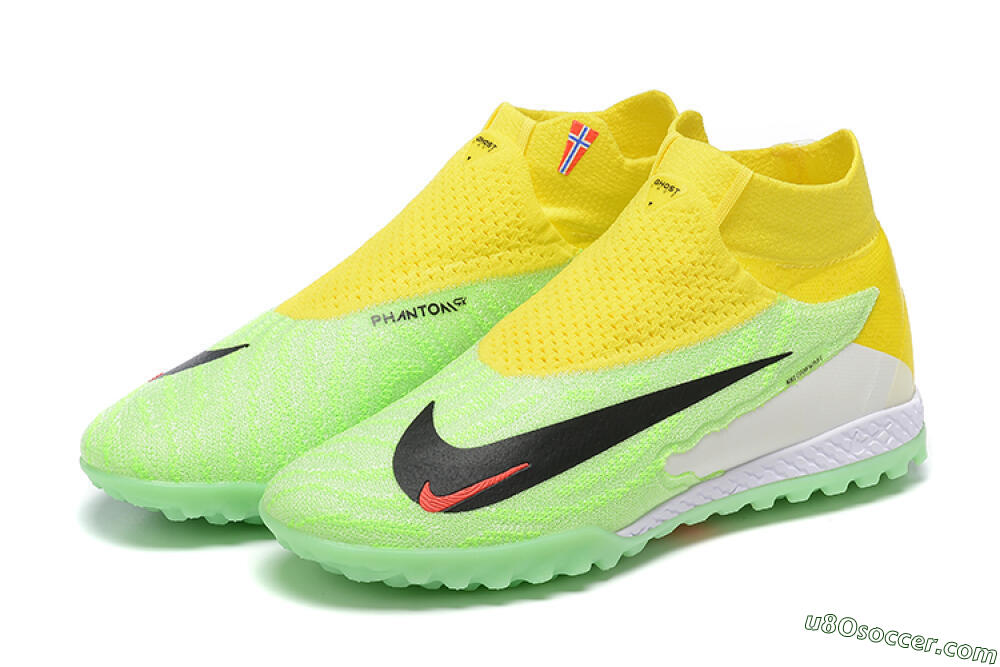 Nike Phantom GX Elite TF Artificial Turf Soccer Shoes - Yellow/Green/Black/Red/White 5
