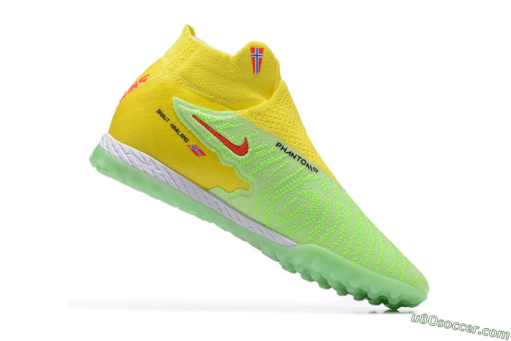 Nike Phantom GX Elite TF Artificial Turf Soccer Shoes - Yellow/Green/Black/Red/White 7