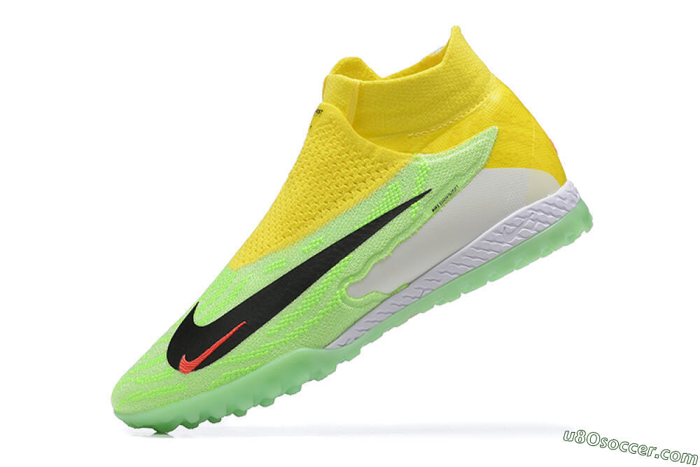 Nike Phantom GX Elite TF Artificial Turf Soccer Shoes - Yellow/Green/Black/Red/White 8