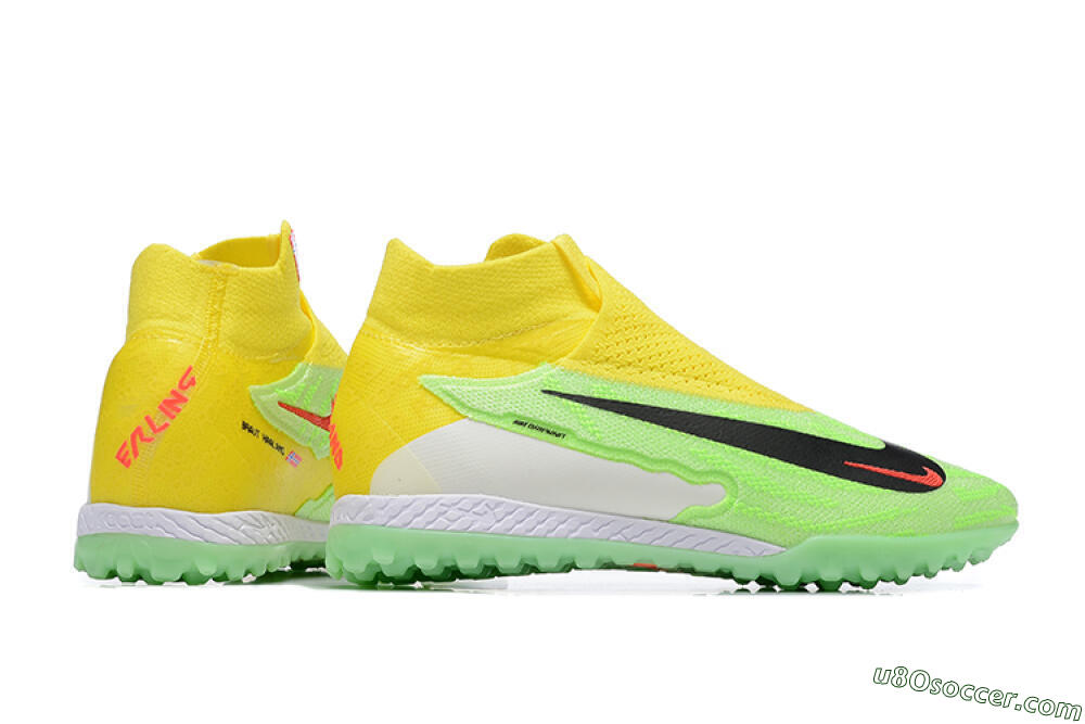Nike Phantom GX Elite TF Artificial Turf Soccer Shoes - Yellow/Green/Black/Red/White 9