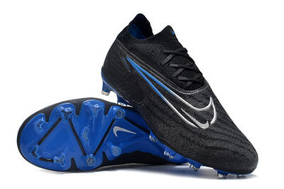 Nike Phantom GX Elite FG Firm Ground Soccer Cleats - Black/Grey/Blue