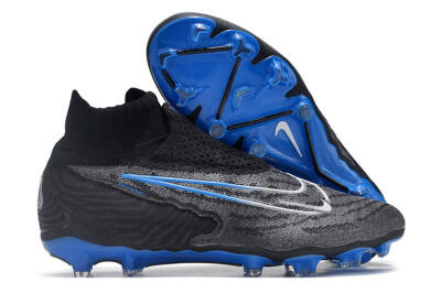 Nike Phantom GX Elite DF Link FG Firm Ground Soccer Cleats - Grey/Black/Blue