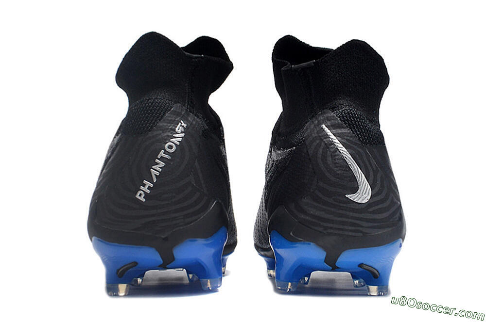 Nike Phantom GX Elite DF Link FG Firm Ground Soccer Cleats - Grey/Black/Blue 5