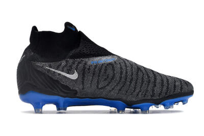 Nike Phantom GX Elite DF Link FG Firm Ground Soccer Cleats - Grey/Black/Blue