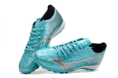Mizuno Alpha Made in Japan TF Artificial Turf Soccer Shoes - Blue/Orange/White