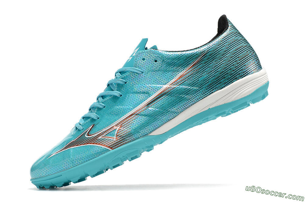Mizuno Alpha Made in Japan TF Artificial Turf Soccer Shoes - Blue/Orange/White 7