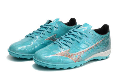 Mizuno Alpha Made in Japan TF Artificial Turf Soccer Shoes - Blue/Orange/White