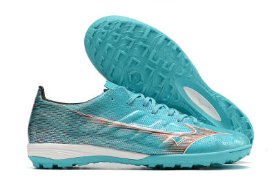 Mizuno Alpha Made in Japan TF Artificial Turf Soccer Shoes - Blue/Orange/White