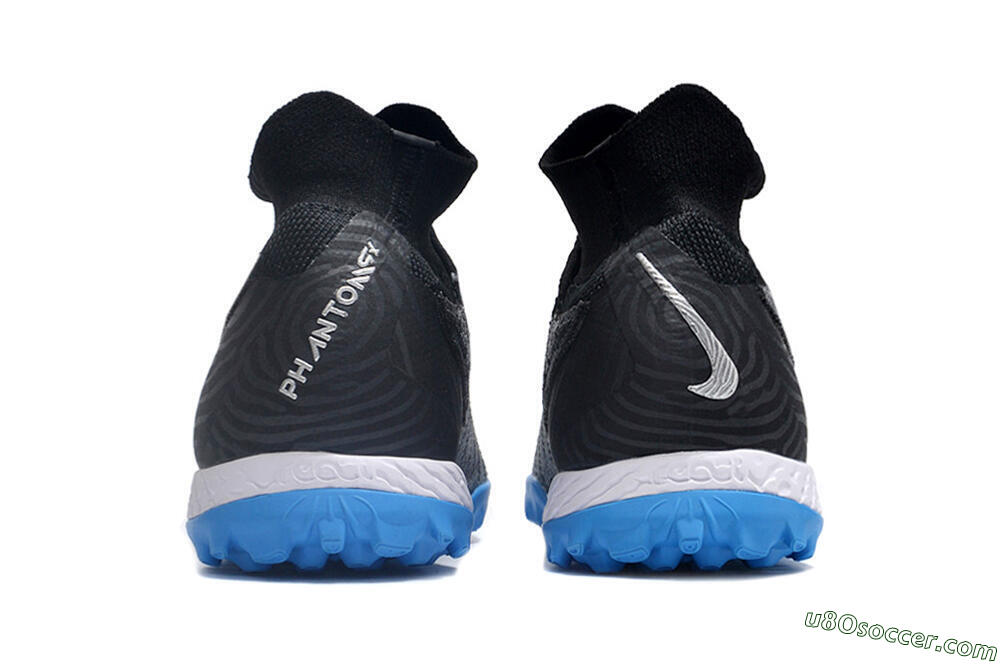 Nike Phantom GX Elite DF Link TF Artificial Turf Soccer Shoes - Black/Blue/White 5
