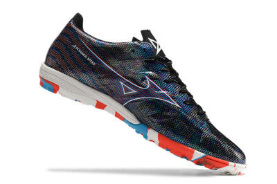 Mizuno Alpha Made in Japan TF Artificial Turf Soccer Shoes - Black/Red/Blue