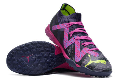 Puma Ultra Ultimate TF Artificial Turf Soccer Shoes - Purple/Pink/Yellow