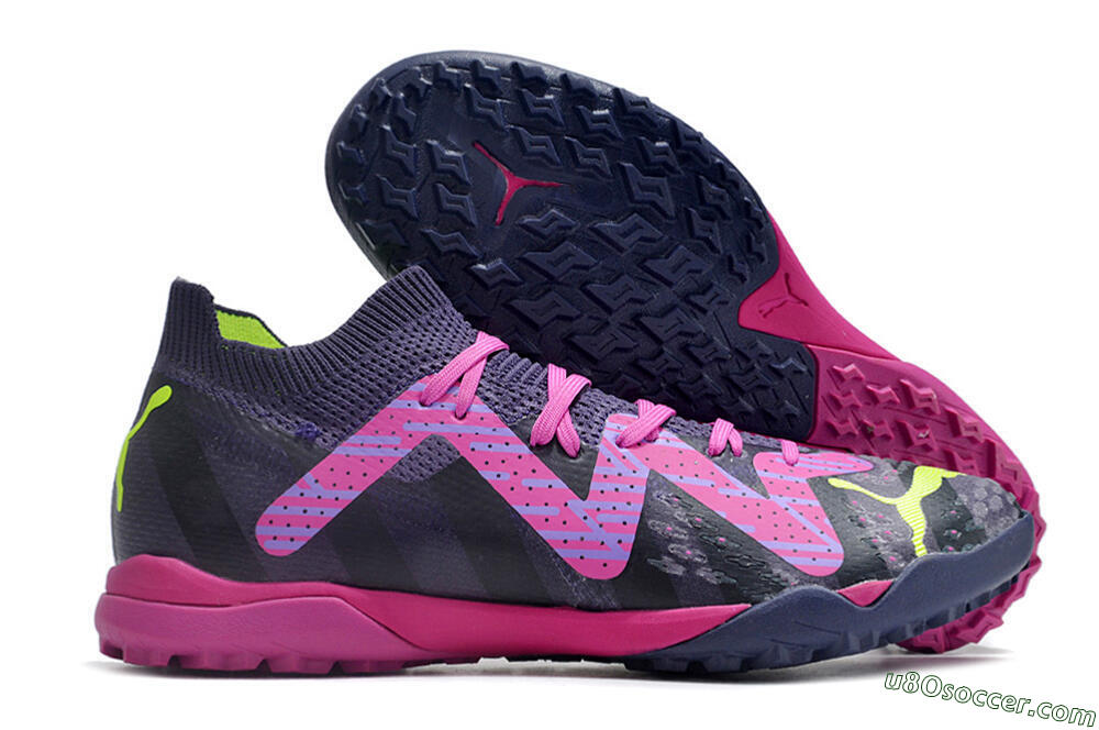 Puma Ultra Ultimate TF Artificial Turf Soccer Shoes - Purple/Pink/Yellow 1