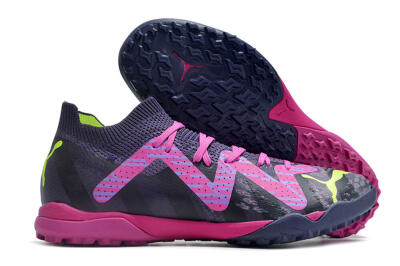 Puma Ultra Ultimate TF Artificial Turf Soccer Shoes - Purple/Pink/Yellow