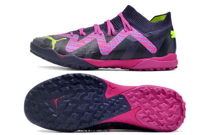 Puma Ultra Ultimate TF Artificial Turf Soccer Shoes - Purple/Pink/Yellow