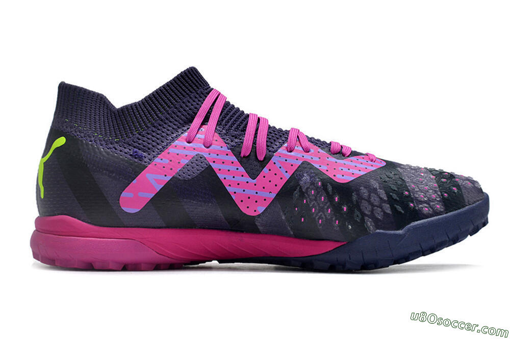 Puma Ultra Ultimate TF Artificial Turf Soccer Shoes - Purple/Pink/Yellow 7