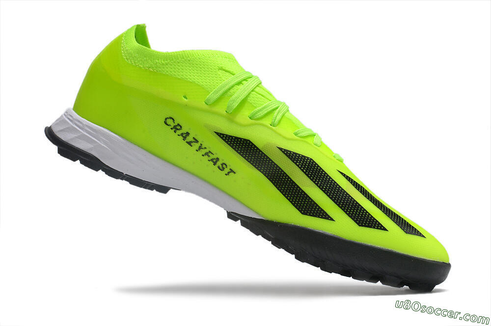 TF Artificial Turf Soccer Shoes | Green, Black & White
