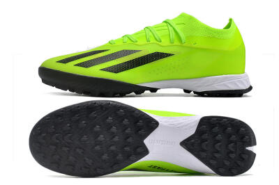 TF Artificial Turf Soccer Shoes | Green, Black & White