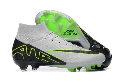 Nike Air Zoom Mercurial Superfly 9 Elite FG Firm Ground Soccer Cleats - White/Black/Green