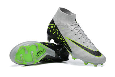 Nike Air Zoom Mercurial Superfly 9 Elite FG Firm Ground Soccer Cleats - White/Black/Green