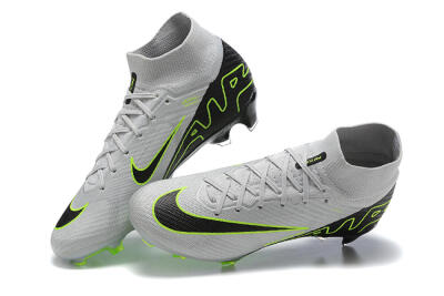 Nike Air Zoom Mercurial Superfly 9 Elite FG Firm Ground Soccer Cleats - White/Black/Green