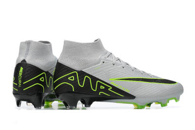 Nike Air Zoom Mercurial Superfly 9 Elite FG Firm Ground Soccer Cleats - White/Black/Green