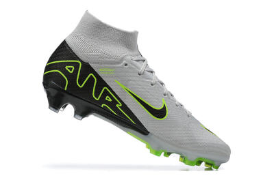 Nike Air Zoom Mercurial Superfly 9 Elite FG Firm Ground Soccer Cleats - White/Black/Green