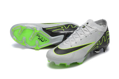 Nike Air Zoom Mercurial Vapor 15 Elite FG Firm Ground Soccer Cleats - White/Black/Green