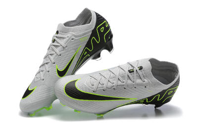 Nike Air Zoom Mercurial Vapor 15 Elite FG Firm Ground Soccer Cleats - White/Black/Green