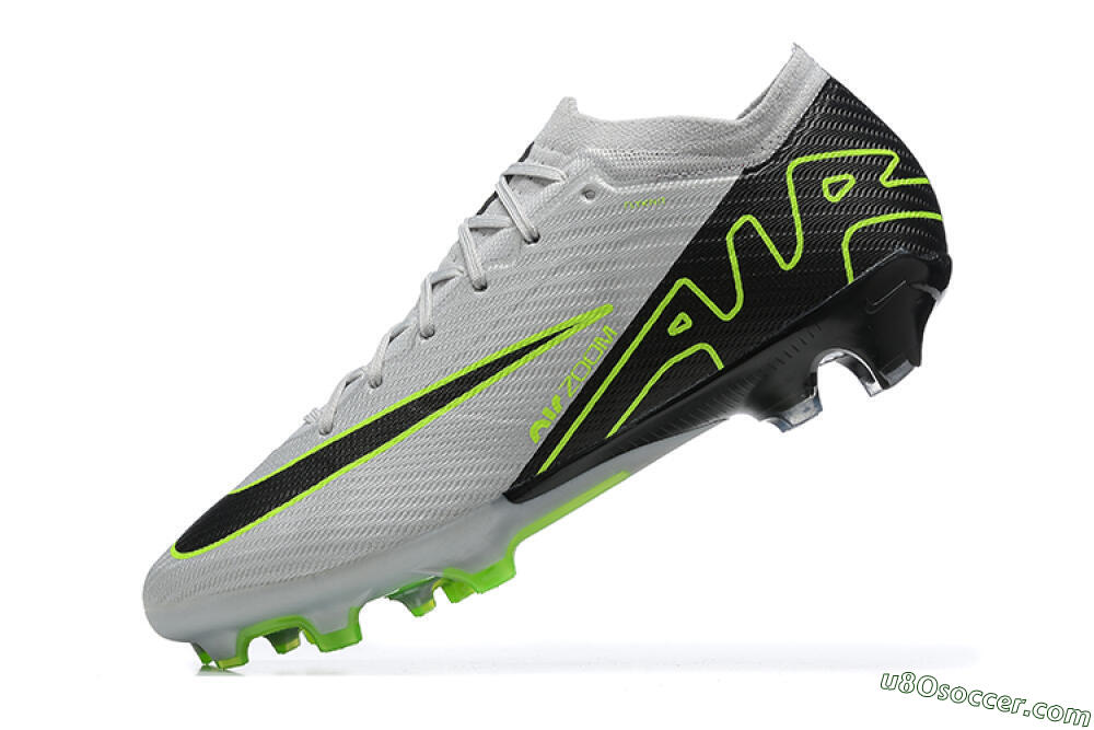 Nike Air Zoom Mercurial Vapor 15 Elite FG Firm Ground Soccer Cleats - White/Black/Green 7