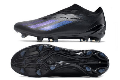 Adidas X Crazyfast.1 FG Firm Ground Soccer Cleats - Black/Blue