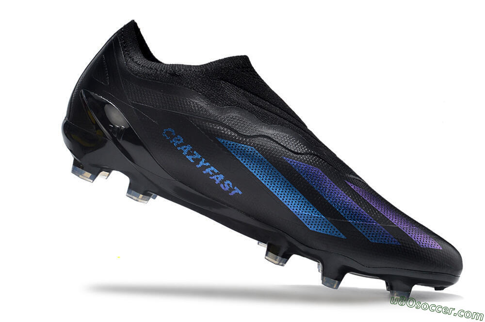 Adidas X Crazyfast.1 FG Firm Ground Soccer Cleats - Black/Blue 4