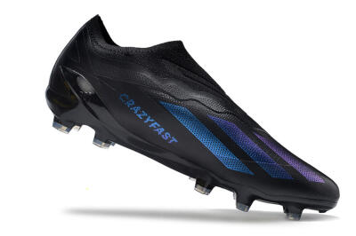 Adidas X Crazyfast.1 FG Firm Ground Soccer Cleats - Black/Blue