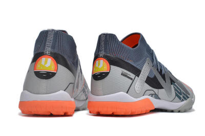 Puma Future X Powercat Tokyo Match TF Artificial Turf Soccer Shoes - Grey/Silver/Orange